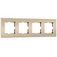 W0042911 Рамка на 4 поста Slab, шампань софт Werkel, 4690389218446