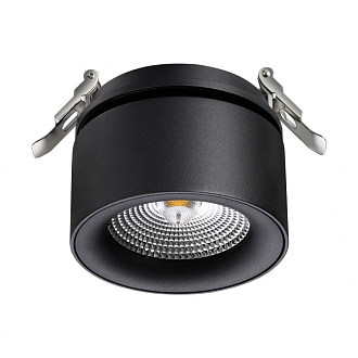 LED светильник 10 см, 25W, 4000K, Novotech Groda 358783, черный, вр 9 см