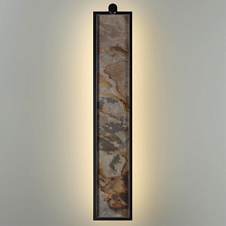 Настенные 15**62,2 см, LED 1*30W, 3000 К, Odeon Light Stoflake 5078/30WL, матовый черный/серо-бежевый