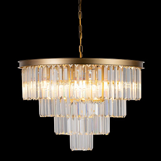 Подвесная люстра Loft IT Prism Clear 10019/600C, диаметр 60 см, золото