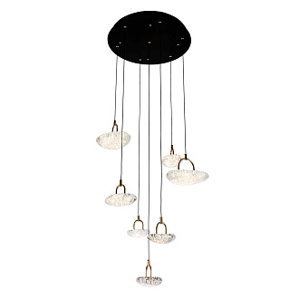 Подвесной светильник 51*51*280 см, LED 45W, 3000 / 6000K, Черный, Золото MODESTYLE MS.2326.7