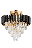 Люстра 470*460, 6*E27+4*LED*E27+LED, 60W Sfera Sveta Хрусталь (Эконом) 1772/6+4 FGD+BK, Золото+черный