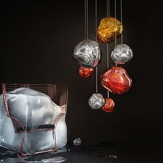 Подвесной светильник Tom Dixon Melt Pendant Silver D50 50*50* см, 1*E14*40W, ImperiumLoft 40.2599, Серебристый
