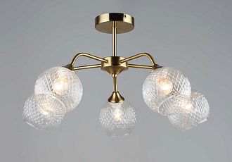 Люстра Ø610 x H320, мм, 5*40W (200W), COPPER (Латунь) Rilon 5053/5 COP