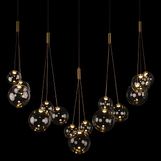 Подвесной светильник 1100*10 см, 15*LED*5W 3000K LOFT IT Pop it 10270/S15 золото