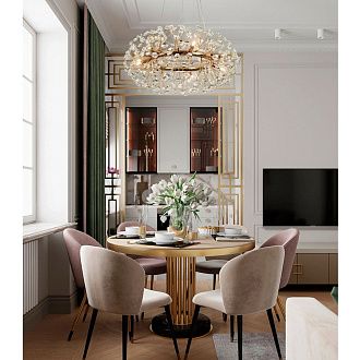 Подвесной светильник 60*60*120 см, G9 12xG9W, , Золото MODESTYLE MS.9029.12 GD