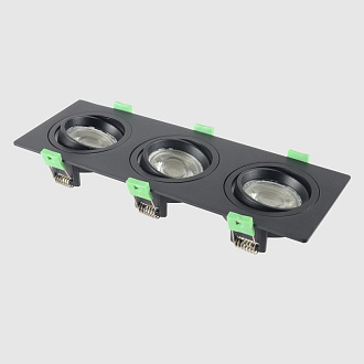 Встраиваемый светильник 26 см, Crystal Lux CLT 002C3 BL V2, черный, вр 23,5*8 см