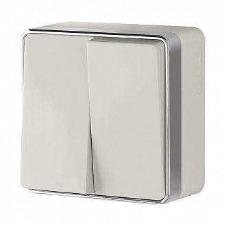 W5020003 Выключатель двухклавишный Gallant, слоновая кость Werkel, 4690389164125