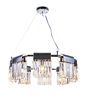 Люстра Ø600 x H180, мм, 8*40W (320W), CHR+CL (Хром + Прозрачный Хрусталь) NewRgy 2462R/8A CHR+CL