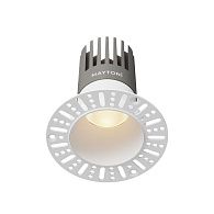 Встраиваемый светильник 10*11 см, вр 7 см, *LED*15W, 3000K, Maytoni Dip DL122-15W-3K-TRS-W, Белый