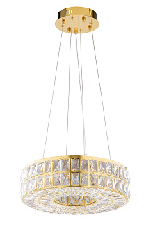 Люстра Ø400 x H1200, мм, 36W 3000-6000K, GOLD+CLEAR (Золото + Прозрачный Хрусталь) NewRgy 2786E/36W GOLD+CLEAR