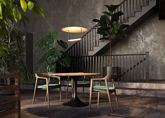 Подвесной светильник с диммером 60*60*334,6 см, LED*30W, 3000K, Maytoni Ambience MOD280PL-L30B3K1, черный