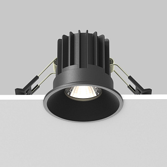 Встраиваемый светильник 6*6*5,3 см, LED, 7W, 4000К, Maytoni Technical ROUND DL058-7W4K-B черный, вр 5,4 см