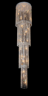 Люстра 550*2800, 28*E14, 40W NewRgy Cristallo 8735/28W WHITE+SILER, Белый
