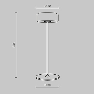 Настольная лампа 12*34,5 см, LED, 3W, 4000К, Maytoni AI Collaboration MOD229TL-L3G3K2 золотой