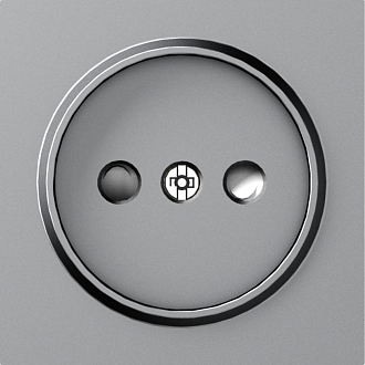 Donel A07 матовый серый накладка для розетки без заземления, со шторками 16A 250 В~,серия DB, DE21640