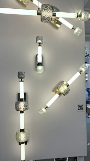 Бра 19,5*13*66,5 см, 1 LED*28W, 3000 К, Odeon Light Kliff, черный 5427/28WL