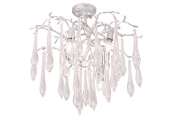 Люстра 60 см Crystal Lux REINA PL5 D600 SILVER PATINA Серебро