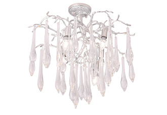 Люстра 60 см Crystal Lux REINA PL5 D600 SILVER PATINA Серебро