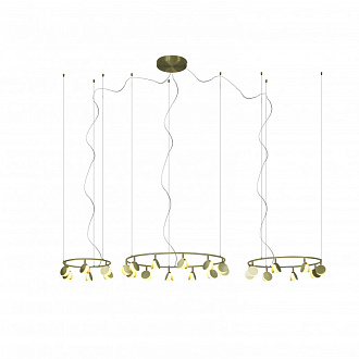 Подвесной светильник *198*200 см, LED *  120W, 3000К Mantra Shell 7355, золотой