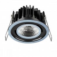 Встраиваемый светодиодный светильник Novotech Regen 358342, 8W LED, 3000K, черный
