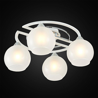 Потолочная люстра Citilux Отто CL121140, диаметр 50 см, белый-хром