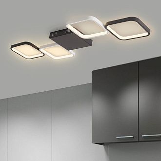 Светильник 99*38*4-4 см, *LED*120W, 3000-5700K, Freya Нео Гео/Neo Geo FR6201CL-L120BW, Черно-белый