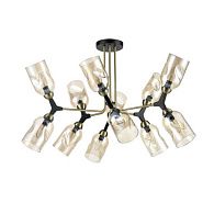 Потолочная люстра  90*102 см, 12*E14 черный, золото Vele Luce Sereno VL2194L12