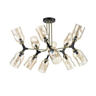 Потолочная люстра  90*102 см, 12*E14 черный, золото Vele Luce Sereno VL2194L12