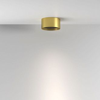 Накладной светильник 8 см, 7W, 4000K, Maytoni Glare C122CL-L7-4K-BS, латунь