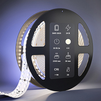Широкая светодиодная лента Ultra 24В 2835 30Вт/м 4000К 2,5м IP20 201118 Maytoni  Led Strip, цена за метр, отгружается по  2,5 м