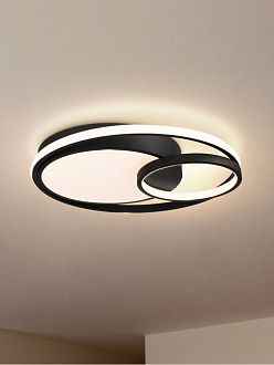 Потолочный светильник 47 см, 80W, 4000K, Freya Nation Market FR10028CL-L80B, черный