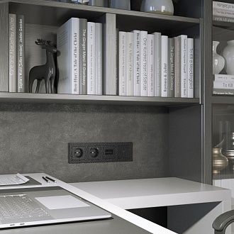 Накладка для двойной розетки Еthernet RJ-45 (черный) W1291108 Werkel 4690389163166