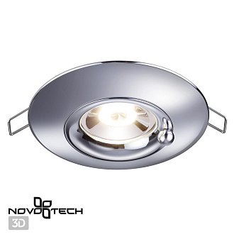 Встраиваемый светильник Novotech SPOT WATER 370790 серебро, вр 7,5 см