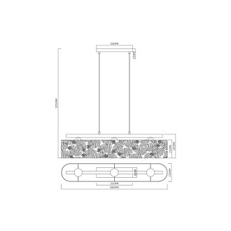 Подвесной светильник 15*88*105 см, 3*E27 черный Vele Luce Simonetta VL4292P03