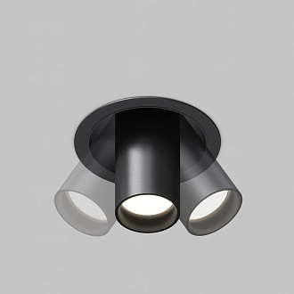 Встраиваемый светильник 5,4*5,4*10,9 см, 1*GU10, 10W, Maytoni Technical FOCUS S C048CL-01-GU10-B черный, вр 10,2 см