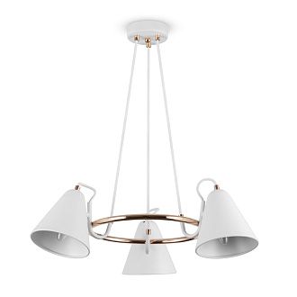 Подвесной светильник *58*19,5-60 см, 3*E14*40W, Freya Falke Market FR8001PL-03WG, Белый с Золотом