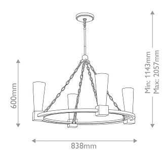 Люстра Elstead Lighting, Арт. KRISTY4-DG-OPAL