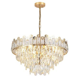 Люстра 60*60*77 см, 10*E14 Gerhort G21077/10FGD+CL, Золото;Прозрачный