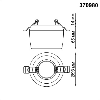 Светильник подвесной, длина провода 2м 25*25*13 см, 1*G9*7W Novotech Felto 370975 черный