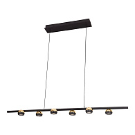 Линейно-подвесной светильник 120*50/120 см, 6*led*3W 3000K Lussole Lassen LSP-7254 черный