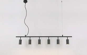 Светильник потолочный 120*6 см, Crystal Lux RIVO SP6 L1200 BL Черный