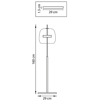 Торшер 27 см, 18W 3000K Lightstar Cupola 804718 Золото