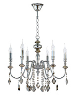 Люстра 56 см, Crystal Lux MERCEDES SP6 CHROME/SMOKE Хром