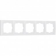 W0052001 Рамка на 5 постов Snabb basic, белый Werkel, 4690389161452