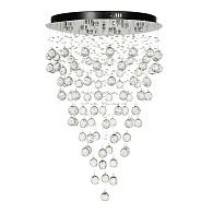 Люстра потолочная *55*100 см, 12*LED*10W, K, Arti Lampadari Flusso Nickel Flusso L 1.4.55.601 N, Никель