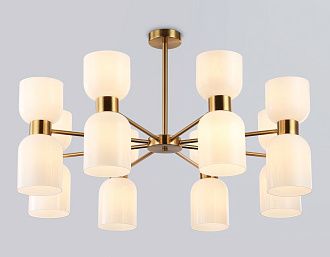 Люстра на штанге **30-51 см, 16*E14*40W, K, Ambrella Light High Light LH56095, латунь
