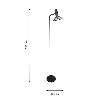 Торшер 23*155-155 см, 1*LED, 6W, 3000K, F-Promo Metrics 4623-1F, черный матовый