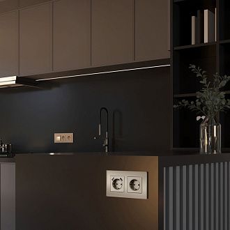 W0023111 Рамка на 2 поста Senso, шампань, стекло soft-touch Werkel, 4690389200380