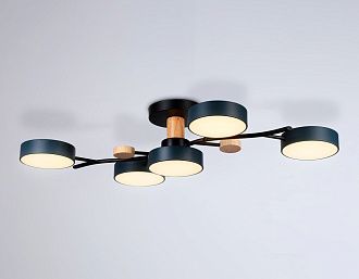 Подвесной светодиодный светильник с пультом 83*40*16- см, **W, 3000-6400K, Ambrella Light Comfort FL4835, черный